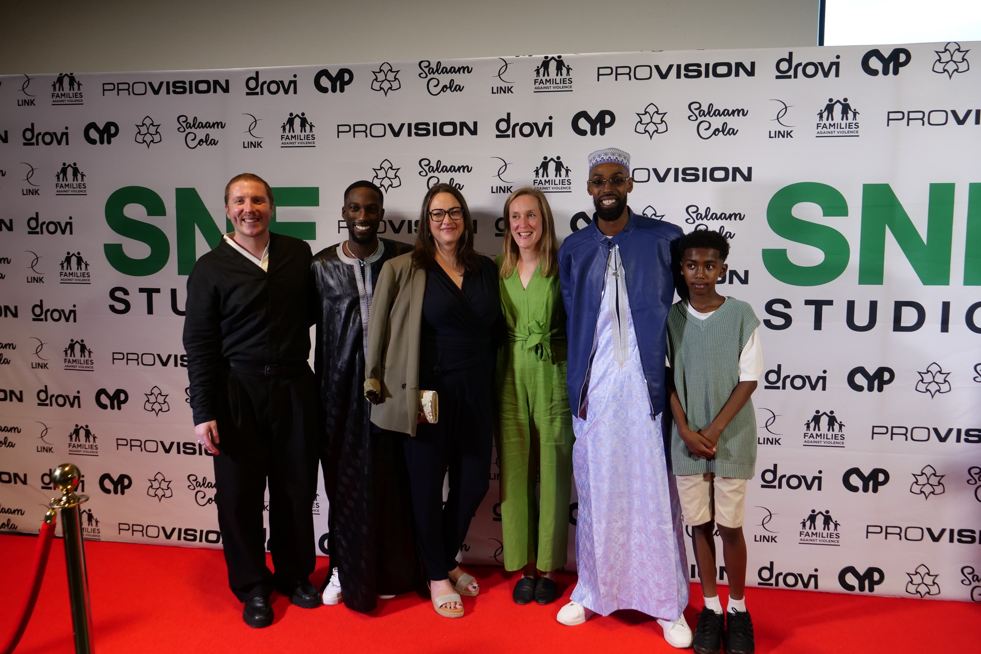 Community members on the red carpet